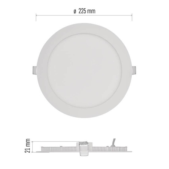 Emos LED Deckenleuchte Nexxo 18W warmweiss 3000K Weiß Aluminium Ø22,5cm ZD1144