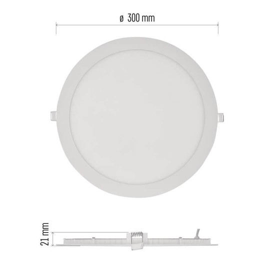 Emos LED Einbaustrahler Nexxo 25W warmweiss 3000K Weiß Aluminium Ø30cm ZD1154