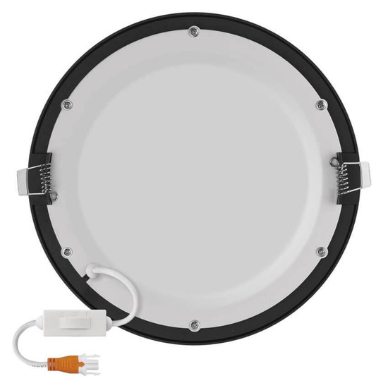Emos LED Einbaustrahler Nexxo 18W CCT warm-/neutralweiss 3000K/3500K/4000K Schwarz Aluminium Ø22,5cm ZD1343