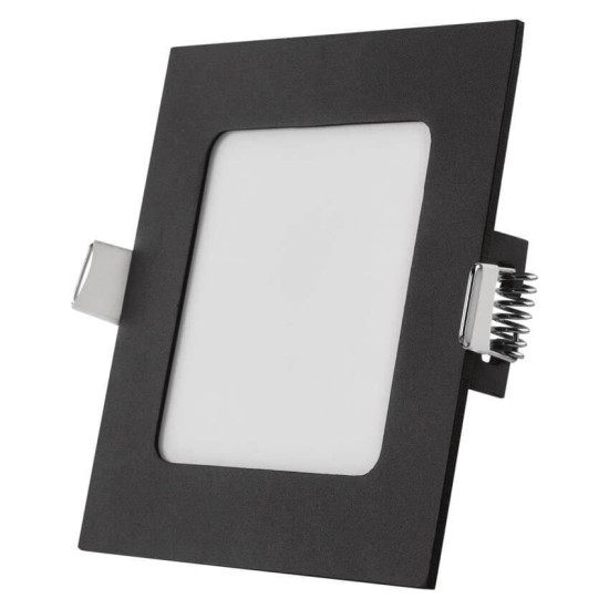 Emos LED Einbaustrahler Nexxo 7W CCT warm-/neutralweiss 3000K/3500K/4000K Schwarz Aluminium 12x12cm ZD2323