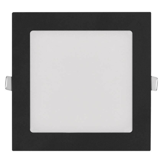 Emos LED Einbaustrahler Nexxo 12,5W CCT warm-/neutralweiss 3000K/3500K/4000K Schwarz Aluminium 17x17cm ZD2333