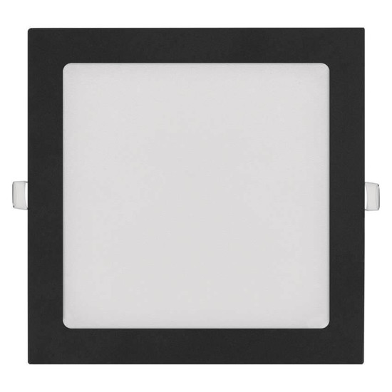 Emos LED Einbaustrahler Nexxo 18W CCT warm-/neutralweiss 3000K/3500K/4000K Schwarz Aluminium 22,5x22,5cm ZD2343