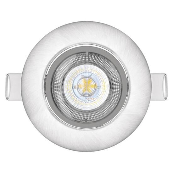 Emos LED Einbaustrahler Simmi 5W neutralweiss 4000K Nickel poliert Aluminium Ø8cm ZD3222