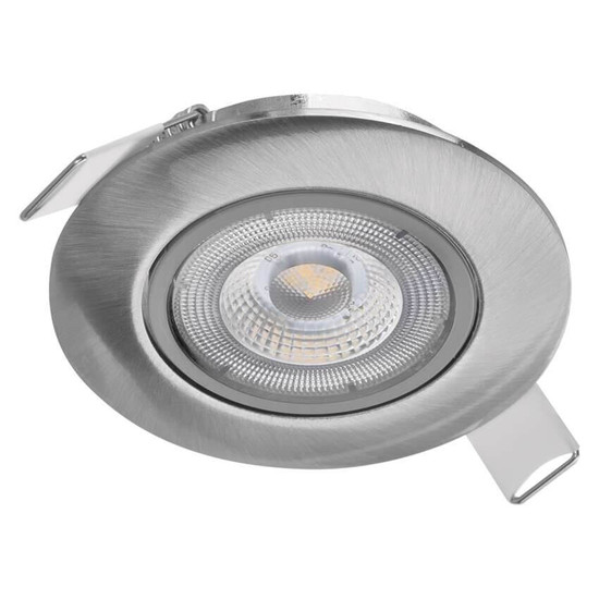 Emos LED Einbaustrahler Simmi 5W neutralweiss 4000K Nickel poliert Aluminium Ø8cm ZD3222