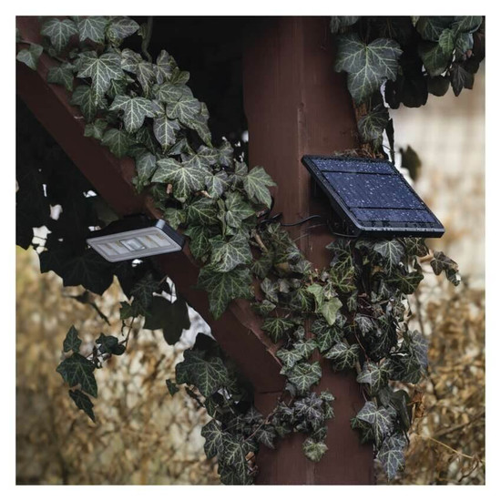 Emos LED Solar-Fluter Sunno 1300lm neutralweiss 4000K Bewegungsmelder Akku IP54 Schwarz 18x18cm ZG112S