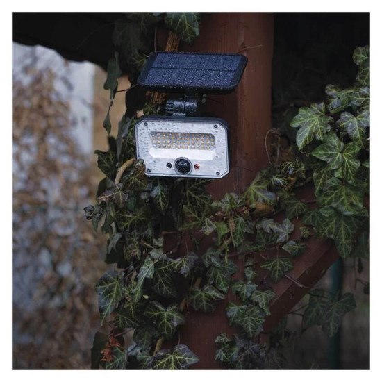 Emos LED Solar-Fluter Spilo 1500lm neutralweiss 4000K Bewegungsmelder Akku IP54 Schwarz 18x15cm ZG132S