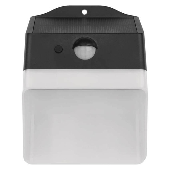 Emos LED Solar-Fluter Lunis 220lm neutralweiss 4000K Bewegungsmelder Akku IP65 Schwarz 14x10cm ZG151S