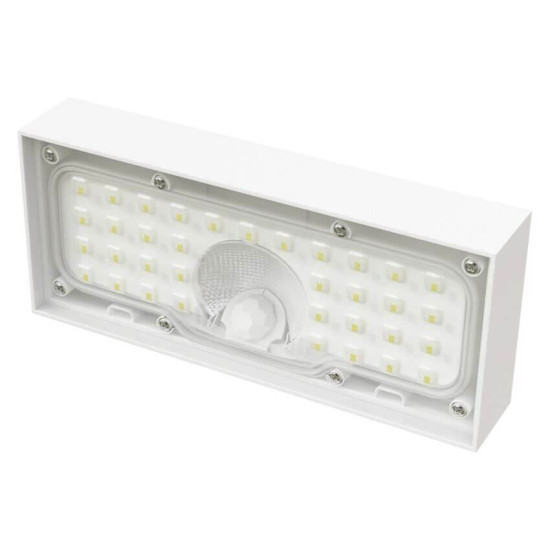 Emos LED Solar-Fluter Brixo 900lm neutralweiss 4000K Bewegungsmelder Akku IP65 Weiß ZG165S