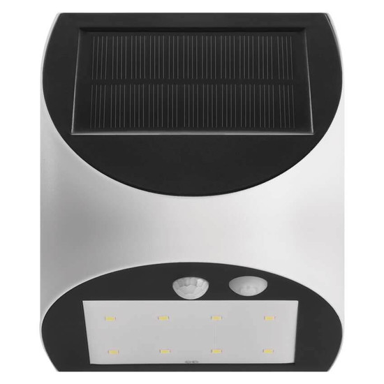 Emos LED Solar-Fluter Lumi 240lm neutralweiss 4000K Bewegungsmelder Akku IP54 Weiß 10,5x13cm ZG172S