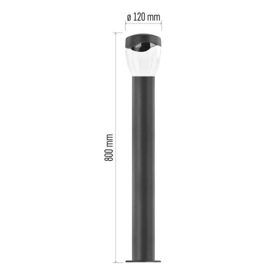 Emos LED Wegeleuchte Arteo IP44 Anthrazit Edelstahl 12x12cm ZGA0C0P