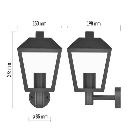 Emos LED Gartenstrahler Adenia IP44 Schwarz Aluminium 20x15cm ZGB010P
