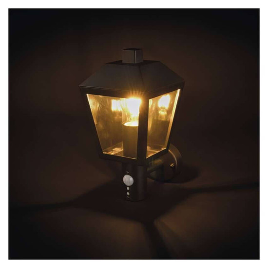 Emos LED Gartenstrahler Adenia Bewegungsmelder IP44 Schwarz Aluminium 20x15cm ZGB040P