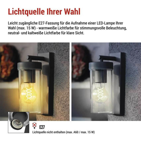 Emos LED Gartenstrahler Zala IP44 Anthrazit Edelstahl ZGC010P