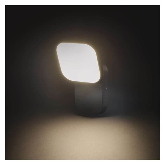 Emos LED Gartenstrahler Nika 12,5W warmweiss 3000K IP44 Anthrazit Aluminium 12x12cm ZGE014L