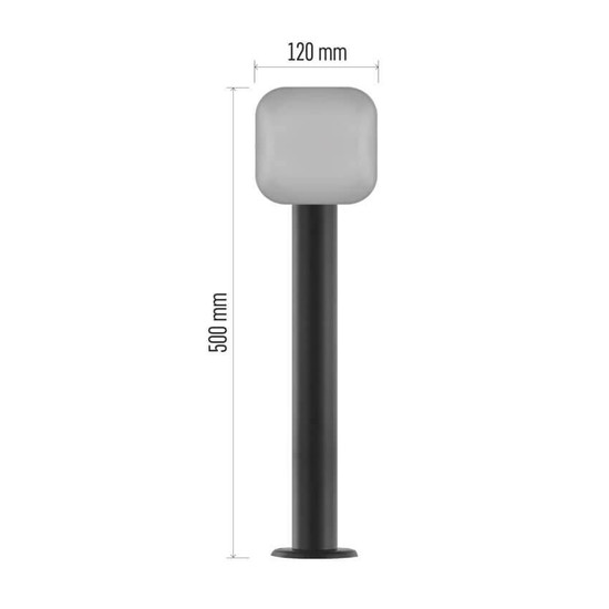 Emos LED Wegeleuchte Nika 12,5W warmweiss 3000K IP44 Anthrazit Aluminium 12x12cm ZGE0A4L
