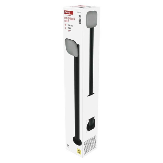 Emos LED Wegeleuchte Nika 12,5W warmweiss 3000K IP44 Anthrazit Aluminium 12x12cm ZGE0C4L