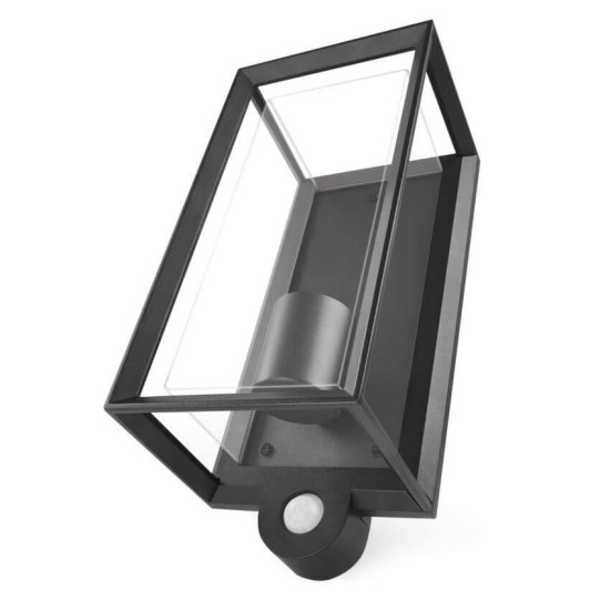Emos LED Gartenstrahler Malva Bewegungsmelder IP44 Schwarz Aluminium 13x12,5cm ZGH040P