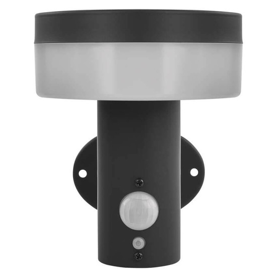 Emos LED Solar-Gartenstrahler Terion 2W warmweiss 3000K Bewegungsmelder Akku IP44 Anthrazit Edelstahl 15x12,5cm ZGJ044S