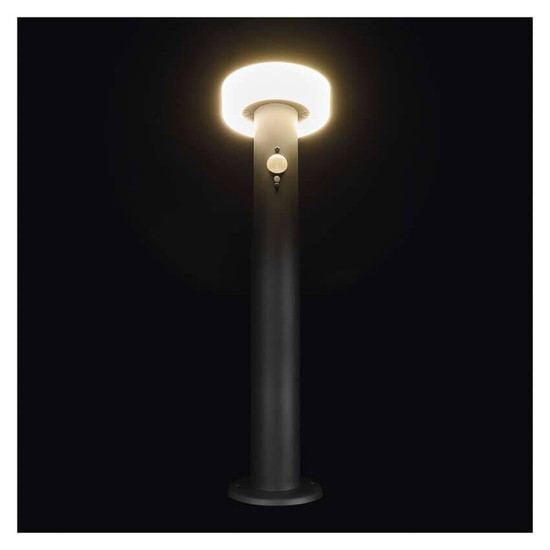 Emos LED Solar-Wegeleuchte Terion 2W warmweiss 3000K Bewegungsmelder Akku IP44 Anthrazit Edelstahl 12,5x12,5cm ZGJ0B4S