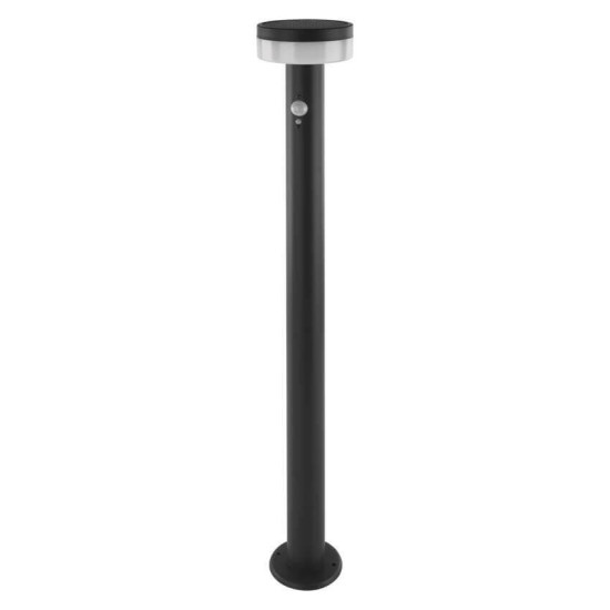 Emos LED Solar-Wegeleuchte Terion 2W warmweiss 3000K Bewegungsmelder Akku IP44 Anthrazit Edelstahl 12,5x12,5cm ZGJ0F4S