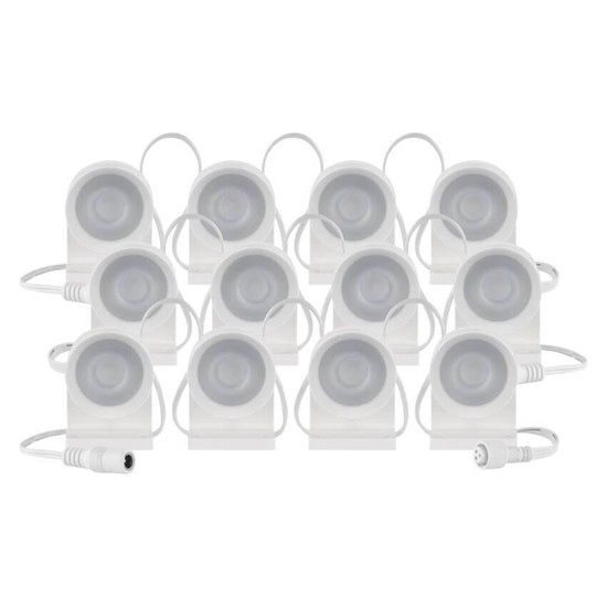 Emos LED Leuchtenset RGBIC 12-teilig 7W CCT warm-/tageslichtweiss 3000K/6500K dimmbar WiFi Weiß 255cm ZIW15CR