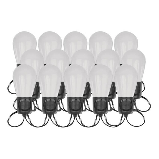 Emos LED Lichterkette GoSmart Party RGBIC 12W WiFi IP65 Schwarz ZIW17FR