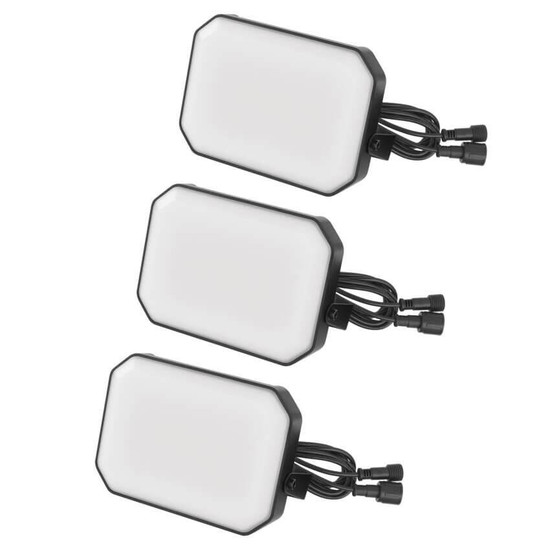 Emos LED Außenstrahler Set GoSmart Starter-Set RGBIC 3-teilig 14W CCT warm-/tageslichtweiss 3000K/6500K dimmbar WiFi IP65 Schwarz ZIW184R