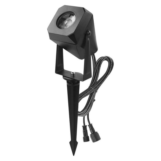 Emos LED Außenstrahler Set GoSmart Erweiterungsset RGBIC 1,5W CCT warm-/tageslichtweiss 3000K/6500K dimmbar WiFi IP65 Schwarz ZIW191R