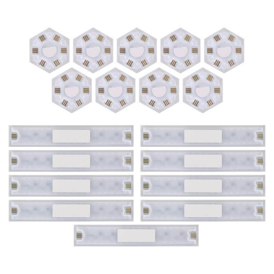Emos LED Leuchtenset GoSmart Lines RGBIC 9-teilig 34W dimmbar WiFi Schwarz ZIW269R