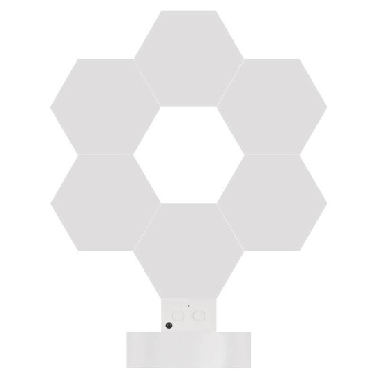 Emos LED Tischleuchte GoSmart Hexagon RGBIC 6-teilig 5,5W dimmbar WiFi Weiß ZIW426R