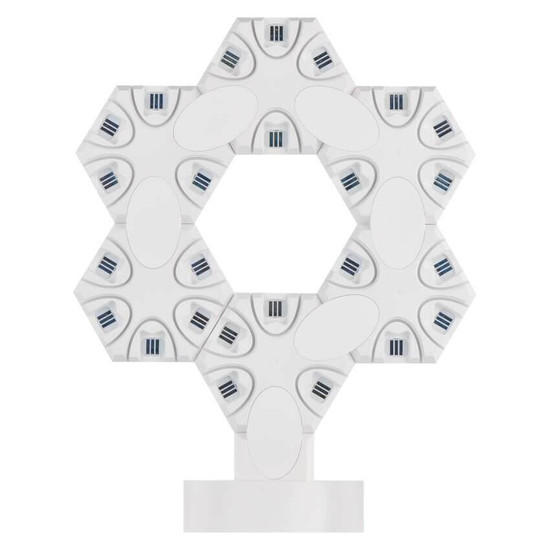 Emos LED Tischleuchte GoSmart Hexagon RGBIC 6-teilig 5,5W dimmbar WiFi Weiß ZIW426R