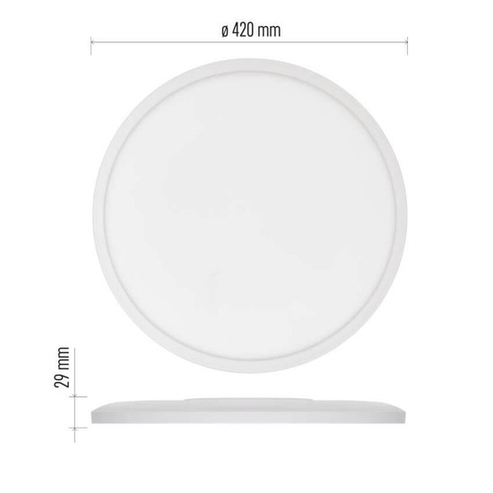 Emos LED Anbauleuchte, Deckenleuchte Flori 22W neutralweiss 4000K Weiß Ø42cm ZM1401