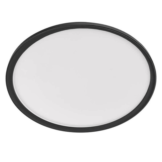 Emos LED Anbauleuchte, Deckenleuchte Flori 18W neutralweiss 4000K Schwarz Ø29cm ZM1404