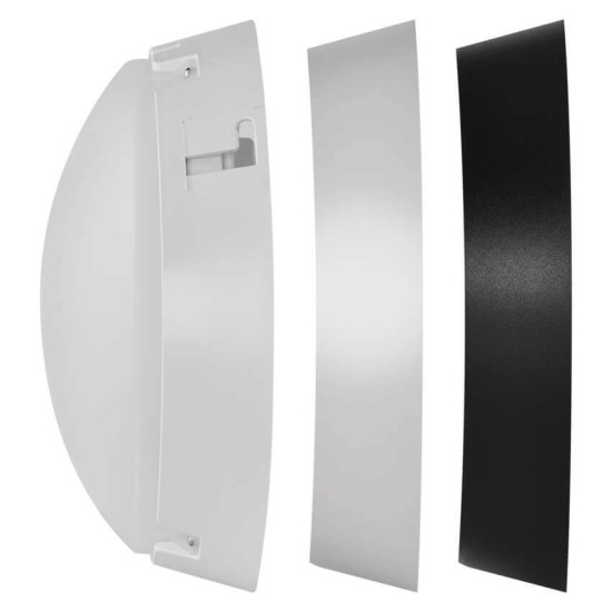 Emos LED Wandleuchte Zuri 14W neutralweiss 4000K IP54 Schwarz Weiß Ø21,5cm ZM3230