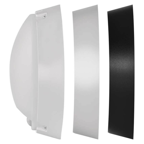Emos LED Wandleuchte Zuri 14W neutralweiss 4000K Bewegungsmelder IP54 Schwarz Weiß Ø21,5cm ZM3231