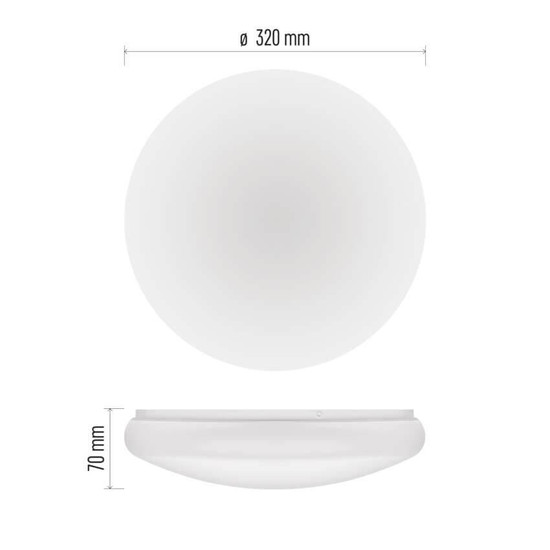 Emos LED Deckenleuchte Tivi 8,6W neutralweiss 4000K IP44 Weiß Stahl Ø32,5cm ZM3406