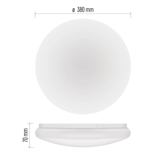 Emos LED Deckenleuchte Tivi 11W neutralweiss 4000K IP44 Weiß Stahl Ø38cm ZM3407