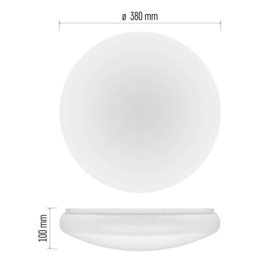Emos LED Deckenleuchte Tivi 12,5W neutralweiss 4000K Bewegungsmelder IP44 Weiß Stahl Ø38cm ZM3408M
