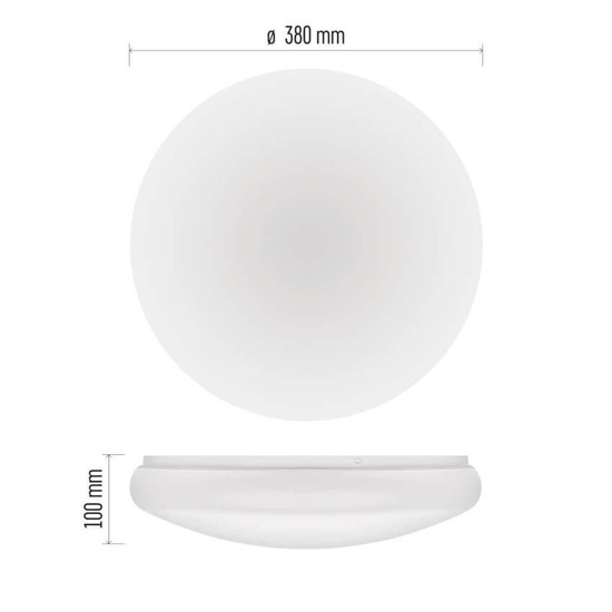 Emos LED Deckenleuchte Tivi 19W neutralweiss 4000K IP44 Weiß Stahl Ø38cm ZM3409