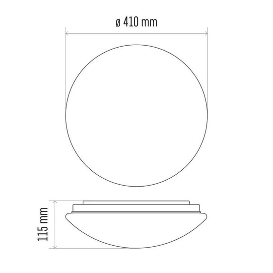 Emos LED Deckenleuchte Cori 22W neutralweiss 4000K Bewegungsmelder IP44 Weiß Stahl Ø41cm ZM3413