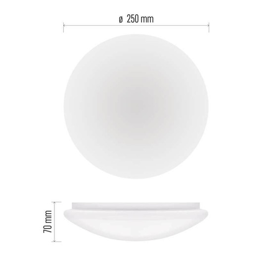 Emos LED Deckenleuchte Tivi 5,2W warmweiss 3000K IP44 Weiß Stahl Ø28cm ZM3415
