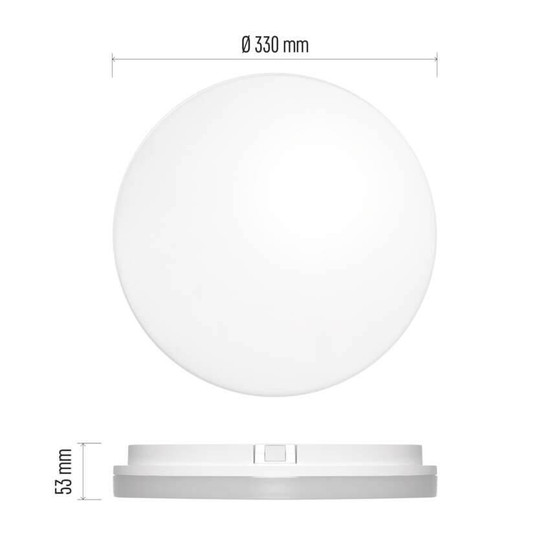 Emos LED Deckenleuchte Tori 24W warmweiss 3000K IP54 Weiß Ø33cm ZM4122