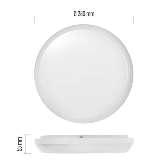Emos LED Deckenleuchte Dori 18W neutralweiss 4000K IP54 Weiß 28x28cm ZM4311