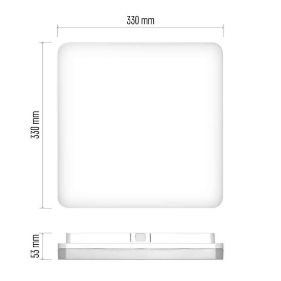 Emos LED Deckenleuchte Tori 24W neutralweiss 4000K IP54 Weiß 33x33cm ZM4324