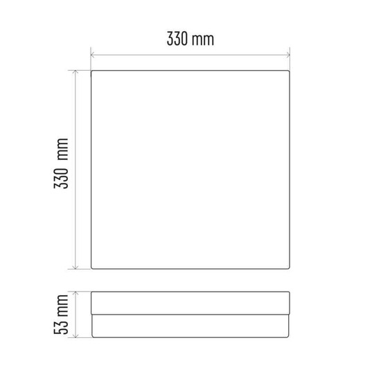 Emos LED Deckenleuchte Tori 24W neutralweiss 4000K IP54 Weiß 33x33cm ZM4324