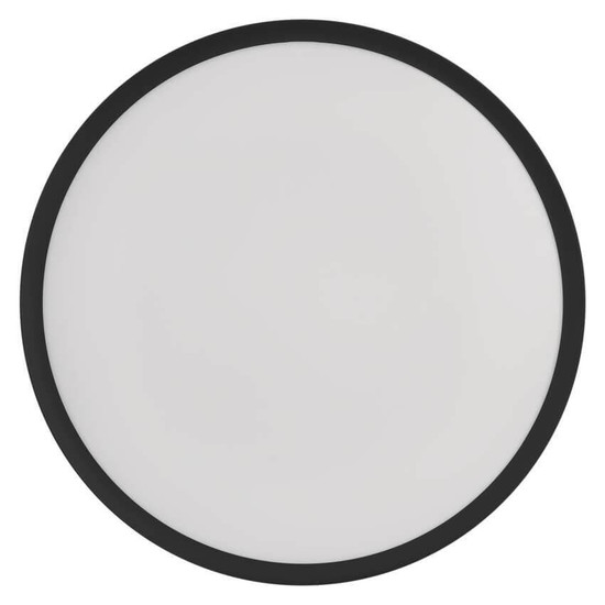 Emos LED Anbauleuchte, Deckenleuchte Rori 17W CCT warm-/neutralweiss 2700K/3500K/4000K Bewegungsmelder Schwarz Stahl Ø31cm ZM4401
