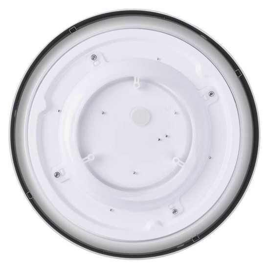 Emos LED Anbauleuchte, Deckenleuchte Rori 17W CCT warm-/neutralweiss 2700K/3500K/4000K Bewegungsmelder Schwarz Stahl Ø31cm ZM4401