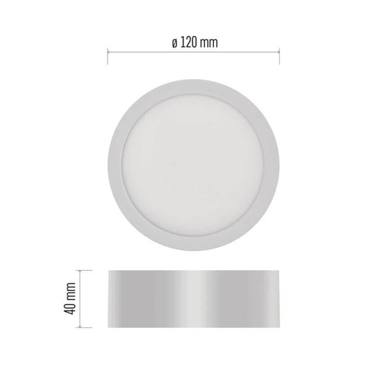 Emos LED Anbauleuchte, Deckenleuchte Nexxo 7,6W neutralweiss 4000K Weiß Stahl Ø12cm ZM5125