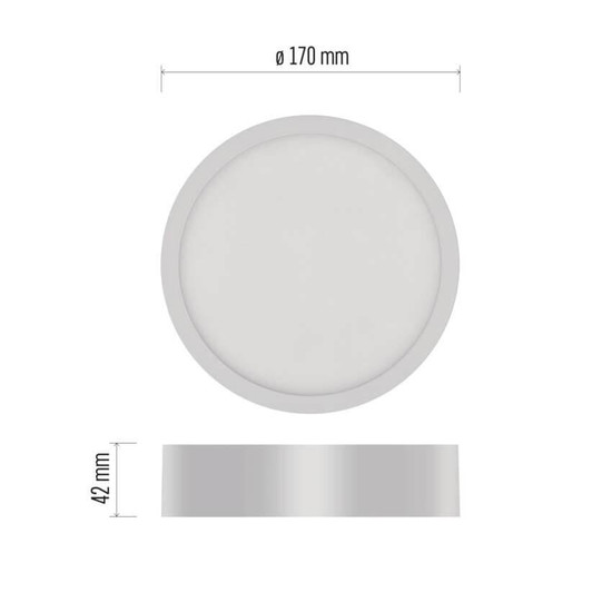 Emos LED Anbauleuchte, Deckenleuchte Nexxo 12,5W CCT warm-/neutralweiss 3000K/3500K/4000K Weiß Stahl Ø17cm ZM5133