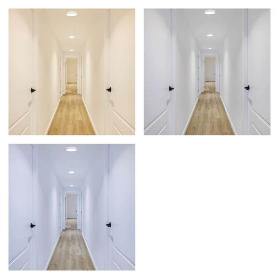 Emos LED Anbauleuchte, Deckenleuchte Nexxo 12,5W CCT warm-/neutralweiss 3000K/3500K/4000K Weiß Stahl Ø17cm ZM5133